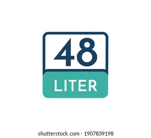 48 liters icon vector illustration