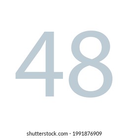 48 NUMBER SIMPLE CLIP ART VECTOR