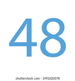 48 NUMBER SIMPLE CLIP ART VECTOR