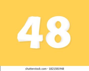 48 Number Vector Modern Layers Design Stock Vector (Royalty Free ...