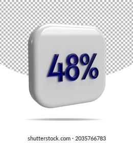procesado 3D de 48 %, transparente