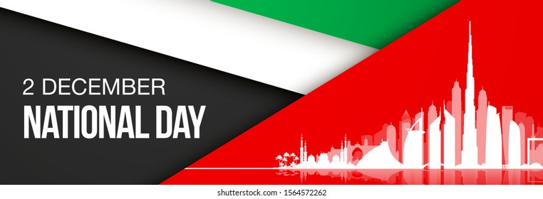 48 Uae National Day Flat Paper Stock Vector (Royalty Free) 1564572262 ...