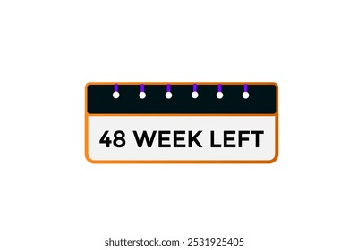 48 semana izquierda, icono, stile, temporizador, cuenta regresiva, reloj, tiempo, fondo, Plantilla, 48 semana izquierda cuenta regresiva, pegatina, Anuncio izquierdo, negocio, venta, Botón de la etiqueta
