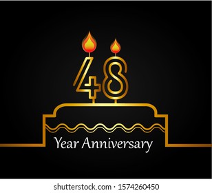 48 year anniversary design template