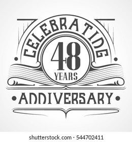48 Years Anniversary Celebration Design.