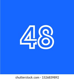 48 Years Anniversary Celebration Vector Template Design Illustration