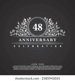 48 years anniversary celebration vector template design illustration