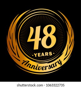 48 Years Anniversary Anniversary Logo Design Stock Vector (Royalty Free ...