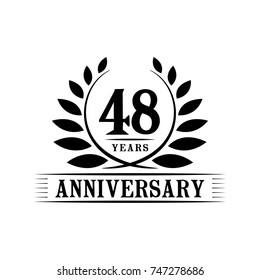48 years anniversary logo template.