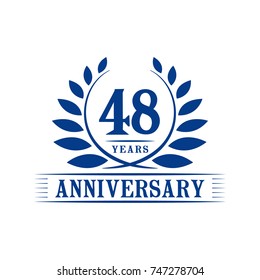 48 years anniversary logo template.