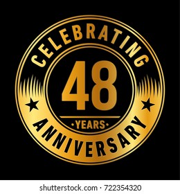 48 years anniversary logo. Vector and illustration.