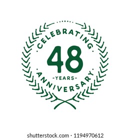 48 years design template. 48th vector and illustration.