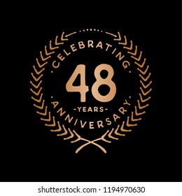48 years design template. 48th vector and illustration.