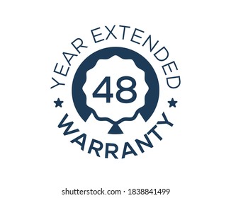 48 Years Warranty images, 48 Year Extended Warranty logos