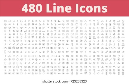 480 Line Icons