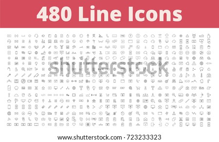480 Line Icons