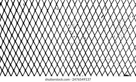 4-84. Black Steel Grid Metal Fence Texture - Illustration	