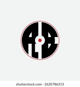 487 letra logo forma matemática geométrica aprendizaje educativo círculo elipse pistola blanco espacio negativo R B