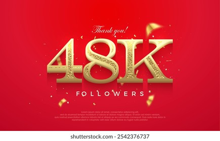 48k number to say thank you. social media post banner poster design.