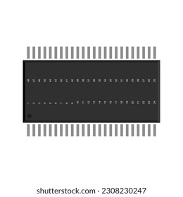 48-Pin Generic IC Vector Illustration - Unleashing the Power and Complexity of Integrated Circuits in a Striking Design