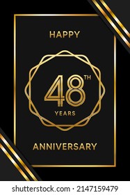 48th Anniversary Logotype Anniversary Celebration Template Stock Vector ...