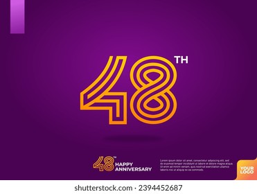 48th anniversary logotype with dark purple background