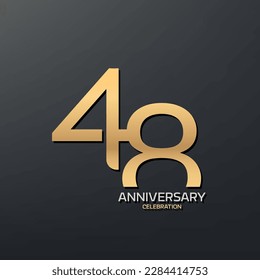 48th Anniversary logotype design. modern Celebrate Anniversary Logo
