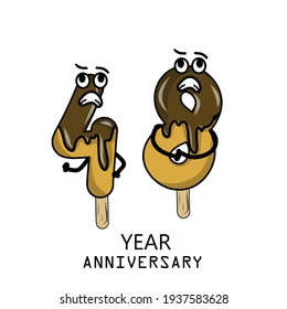 48th year anniversary celebration vector template design illustration