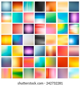 49 abstract colorful smooth blurred vector backgrounds for design