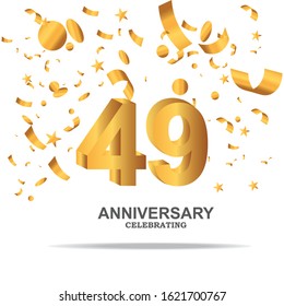 49 anniversary celebration vector concept template design