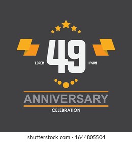 49 anniversary celebration vector concept template design