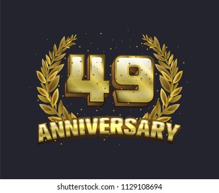 49 anniversary gold emblem logo