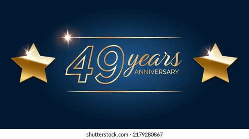 49 anniversary template celebration party. 49 years anniversary hapy birthday first invitation celebration party card event.