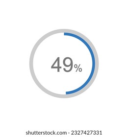 49% circle diagrams Infographics vector, 49 Percentage ready to use for web design.
