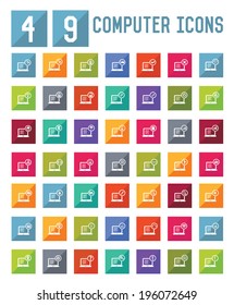 49 Computer,Laptop icons,vector 