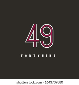 49 digit letter abstract design logo linear elegant design 