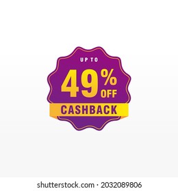 49 discount, Sales Vector badges for Labels, , Stickers, Banners, Tags, Web Stickers, New offer. Discount origami sign banner