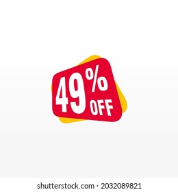 49 discount, Sales Vector badges for Labels, , Stickers, Banners, Tags, Web Stickers, New offer. Discount origami sign banner
