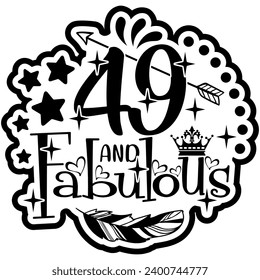 49 and fabulous black vector graphic design