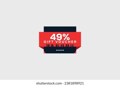 49% Gift Voucher Minimalist signs and symbols design with fantastic color combination and style