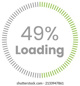 49% Loading. 49% circle diagrams Infographics vector, 49 Percentage ready to use for web design ux-ui