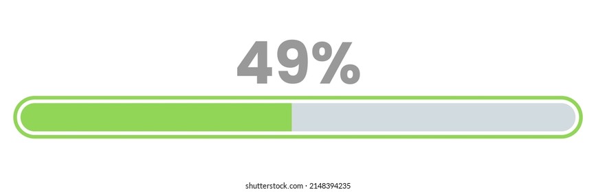 49% Loading. 49% progress bar Infographics vector, 49 Percentage ready to use for web design ux-ui