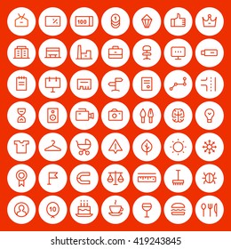 49 mni icons for web services and online shops