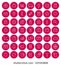49 mni icons for web services and online shops