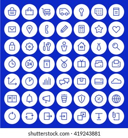 49 mni icons for web services and online shops