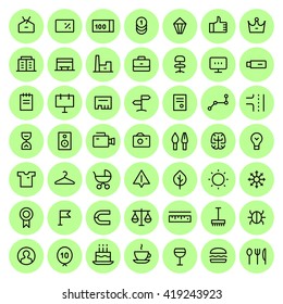 49 mni icons for web services and online shops