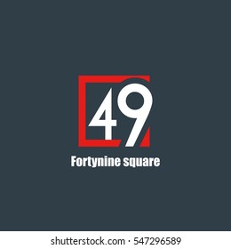 49 Number logo design vector element