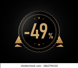 49 percent discount Badge design, 49% OFF Special Discount Offer