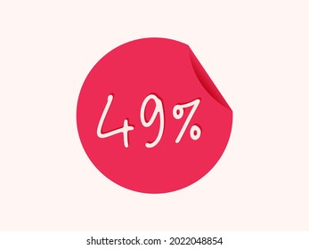 49 percent sticker, 49% image