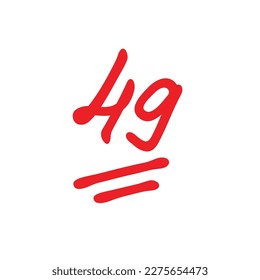 puntuación de 49 puntos en el examen, 49 puntos en el grado, ilustración vectorial